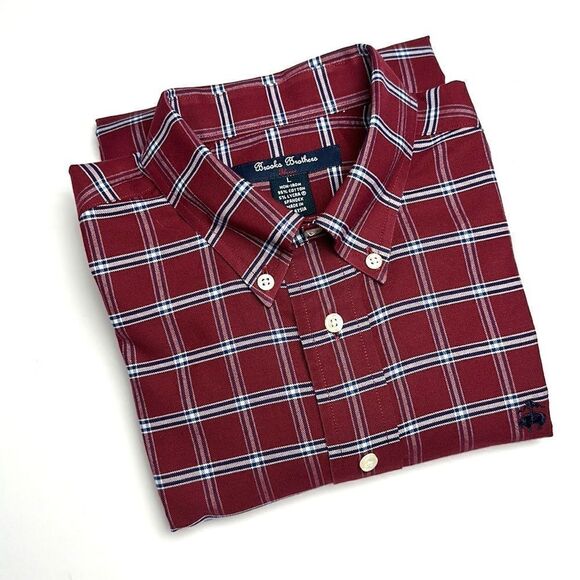 NWOT Boy’s Brooks Brothers Fleece Plaid Cotton Long Sleeve Button Down Shirt L - Picture 2 of 13